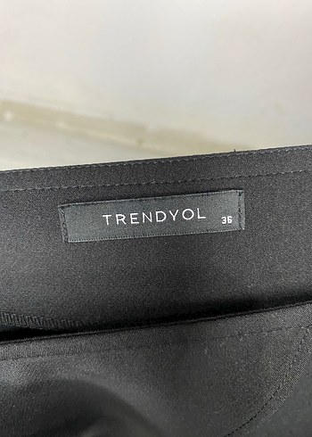 Drapeli Siyah Uzun Kalem Etek - Görsel 3