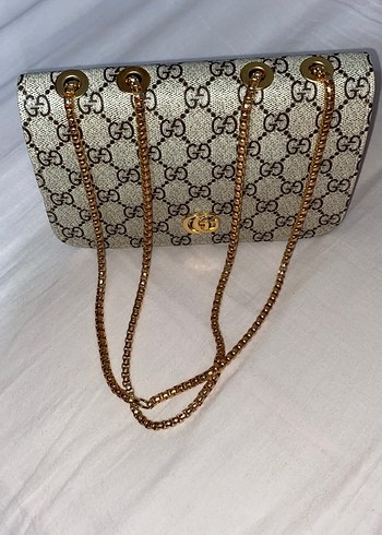 Zincir Detaylı Gri Kadın Çanta - Görsel 3