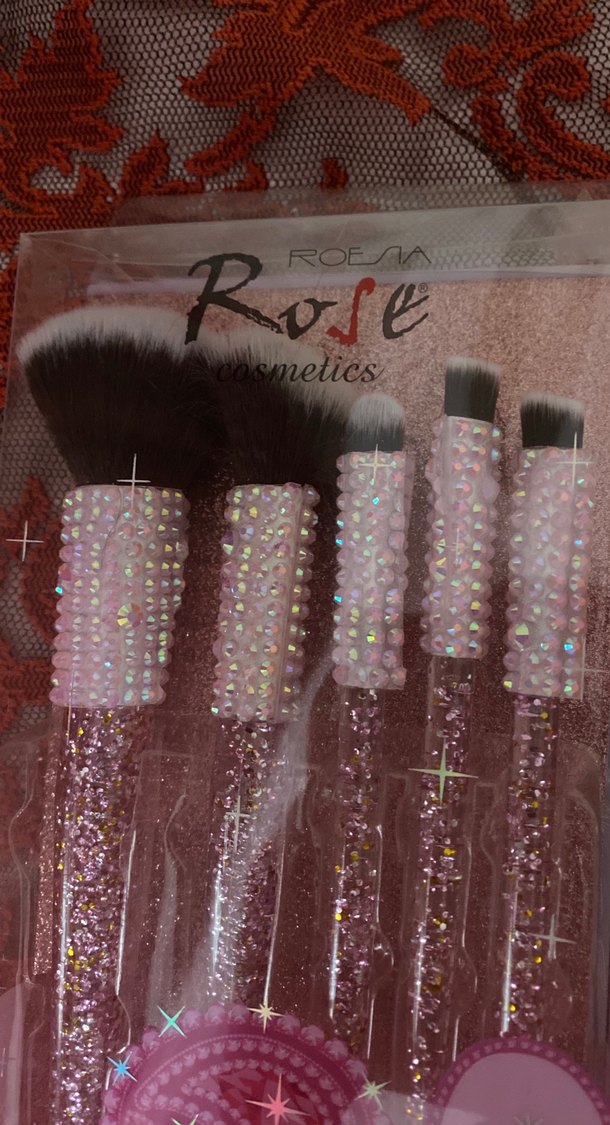 Pembe 5 Parça Makyaj Fırçası Seti - Görsel 3