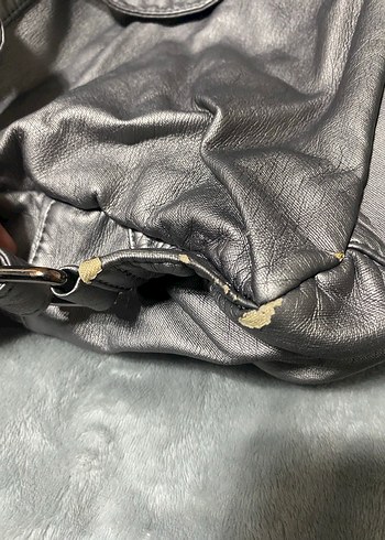 Gri Fermuarlı Kadın Sırt Çantası - Görsel 4