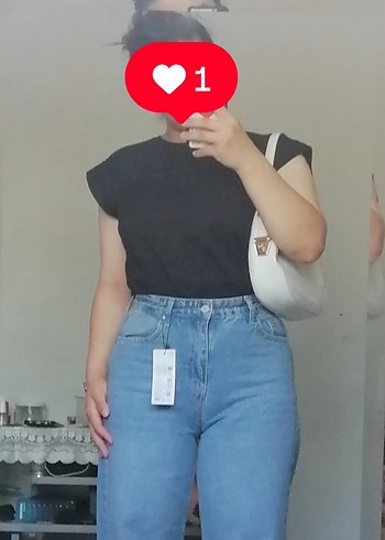 Trendyol & Milla Düğmeli Mavi Kadın Denim Pantolon