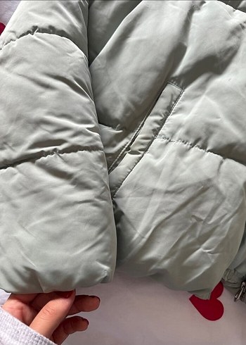m Beden Gri Yumuşak Kumaşlı Kadın Mont