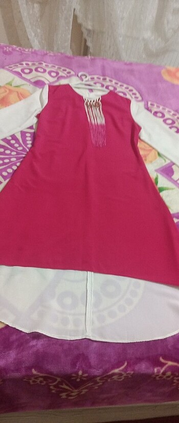 Fuşya & Krem tunik modelim