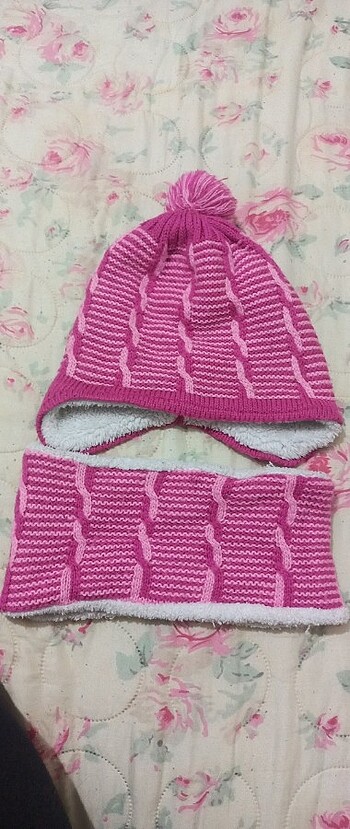 3-5 Yaş, 21 cm Beden Çocuk şapka ve atkı modeli