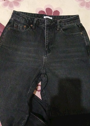 Siyah Bol Kesim Kadın Jean boy 95 cm