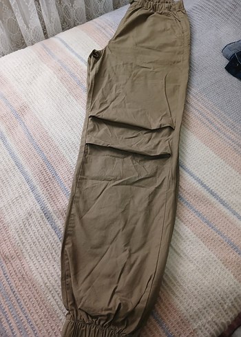 Kadın asker yeşili paraşüt Pantolon
