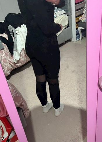 Kadın Siyah tayt - Görsel 3