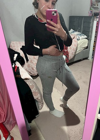 Gri Kemerli Kadın Eşofman Altı - Görsel 2