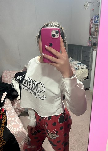 Baskılı Kadın Sweatshirt - Görsel 3