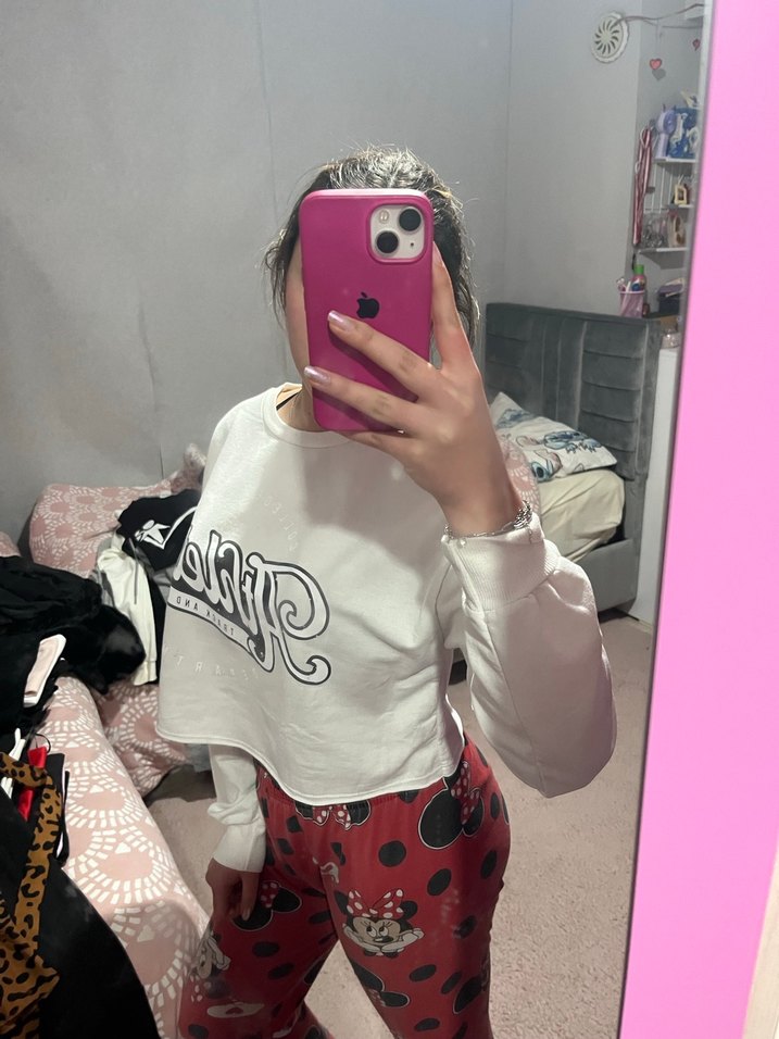 Baskılı Kadın Sweatshirt - Görsel 3