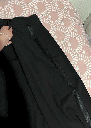 Siyah Saten Kumaşlı Maternity Pantolon - Görsel 6