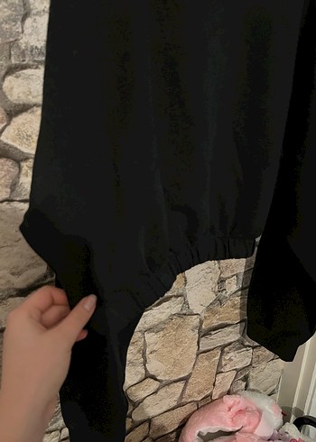 Siyah Mini Kadın Sweatshirt - Görsel 11