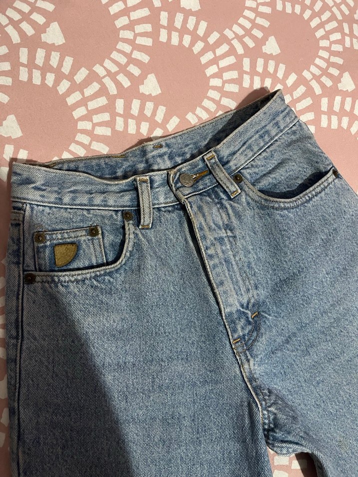 Mavi Retro Bol Kesim Midi Kot Pantolon - Görsel 3