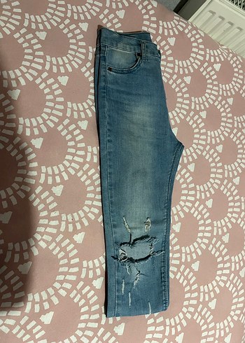 Kadın Mavi Rahat Kesim Kot Pantolon - Görsel 3