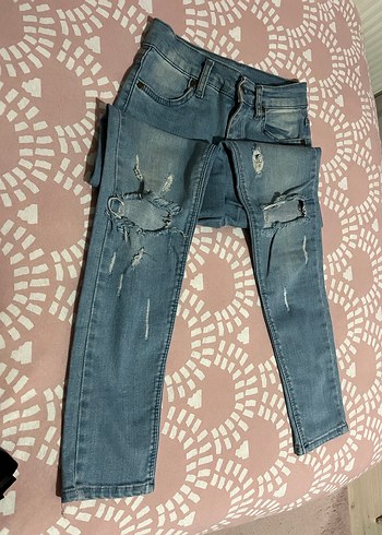 Kadın Mavi Rahat Kesim Kot Pantolon - Görsel 5