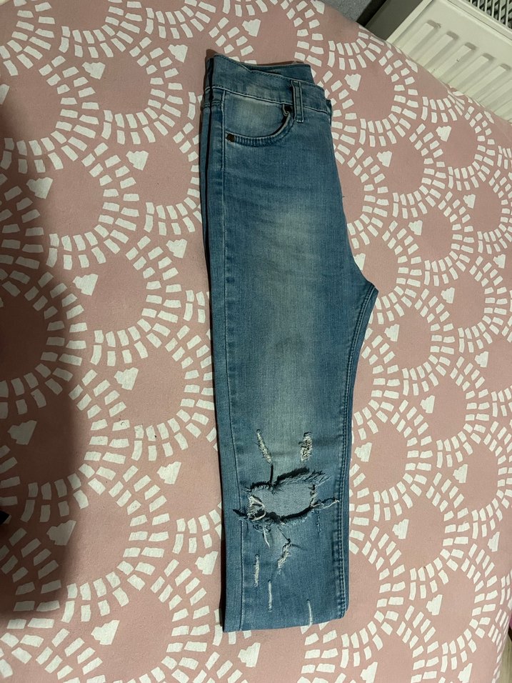 Kadın Mavi Rahat Kesim Kot Pantolon - Görsel 3