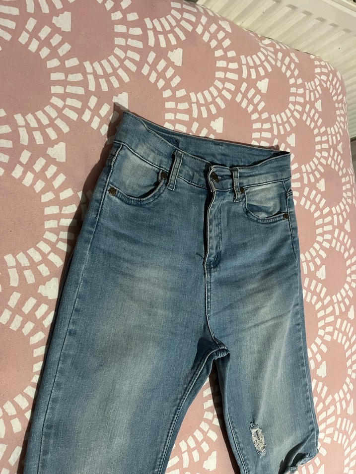 Kadın Mavi Rahat Kesim Kot Pantolon - Görsel 2