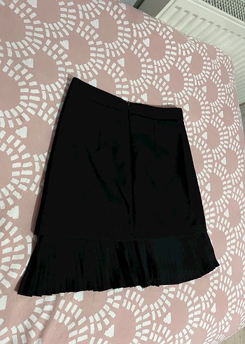 Siyah Pilili Midi Mini Etek - Görsel 3