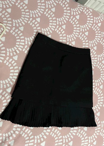 Siyah Pilili Midi Mini Etek - Görsel 2