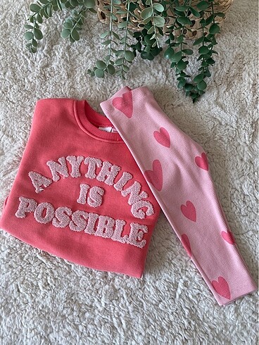 Anything Pembe Kalpli Taytlı Takım