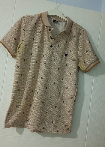 Bej Desenli Erkek Polo Tişört - Görsel 2