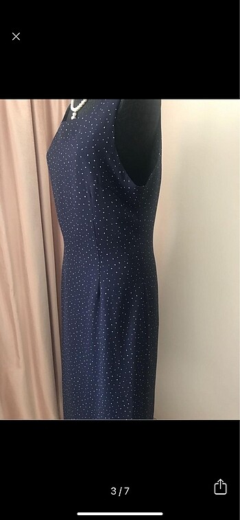 40 Beden Zara#H&M# Puantiyeli elbise lacivert