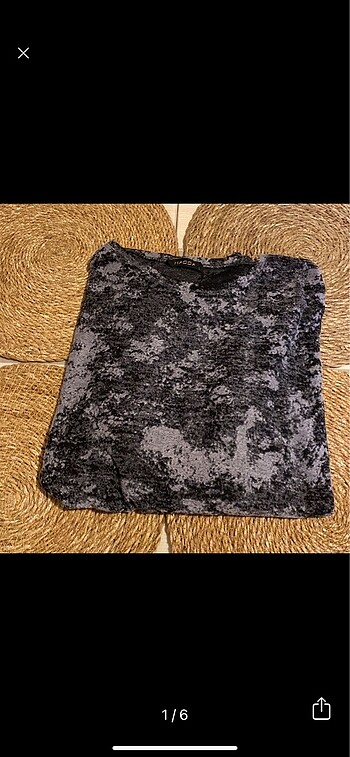 Zara#Kazak siyah/gri kırçıllı