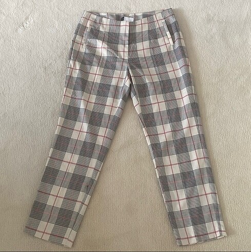 l Beden Ekol#Mi?#Kareli kumaş pantolon#