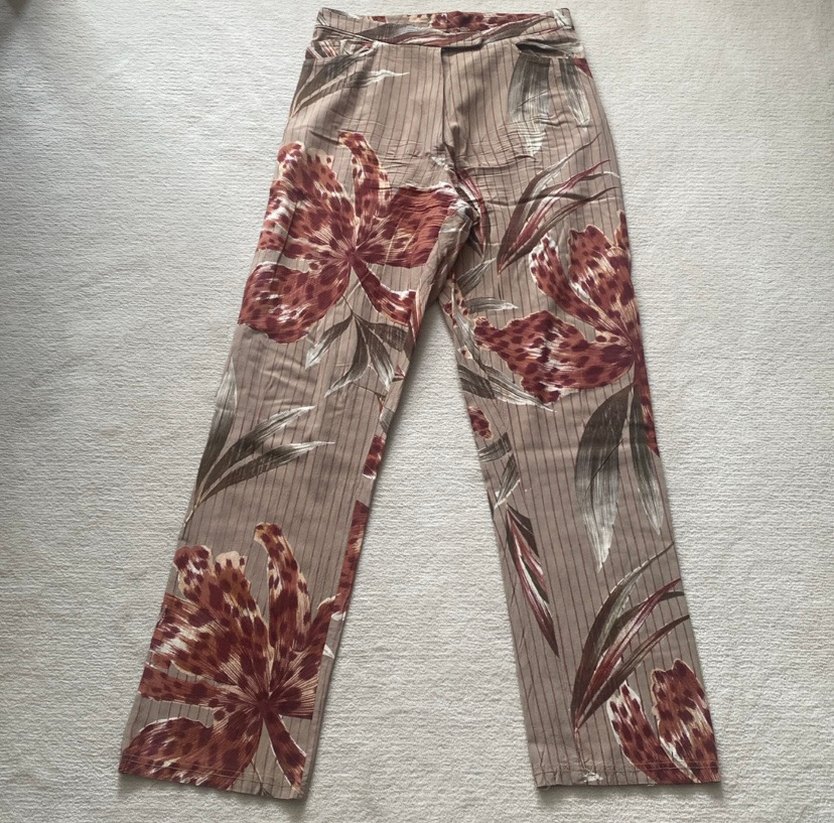 Çiçek Desenli Esnek Kadın Pantolon#Yargıcı# - Görsel 5