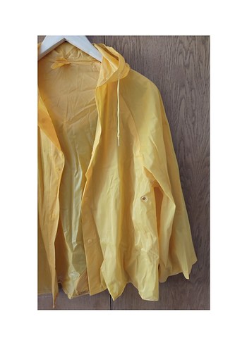 Sarı Midi Düğmeli Kadın Yağmurluk - Görsel 7