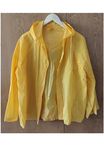 Sarı Midi Düğmeli Kadın Yağmurluk - Görsel 6