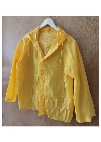 Sarı Midi Düğmeli Kadın Yağmurluk - Görsel 3