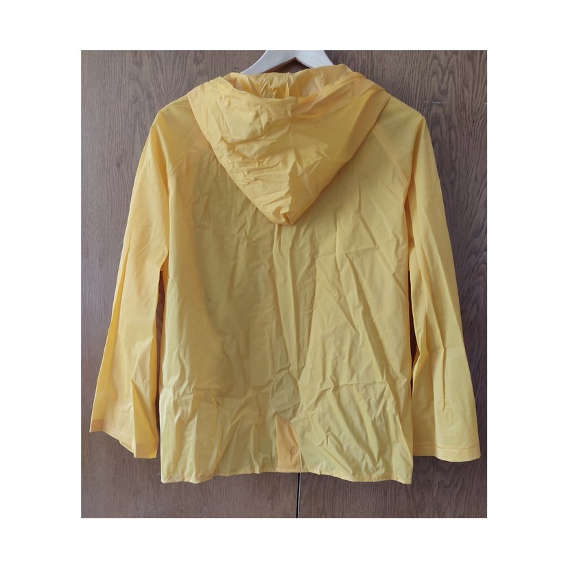 Sarı Midi Düğmeli Kadın Yağmurluk - Görsel 5