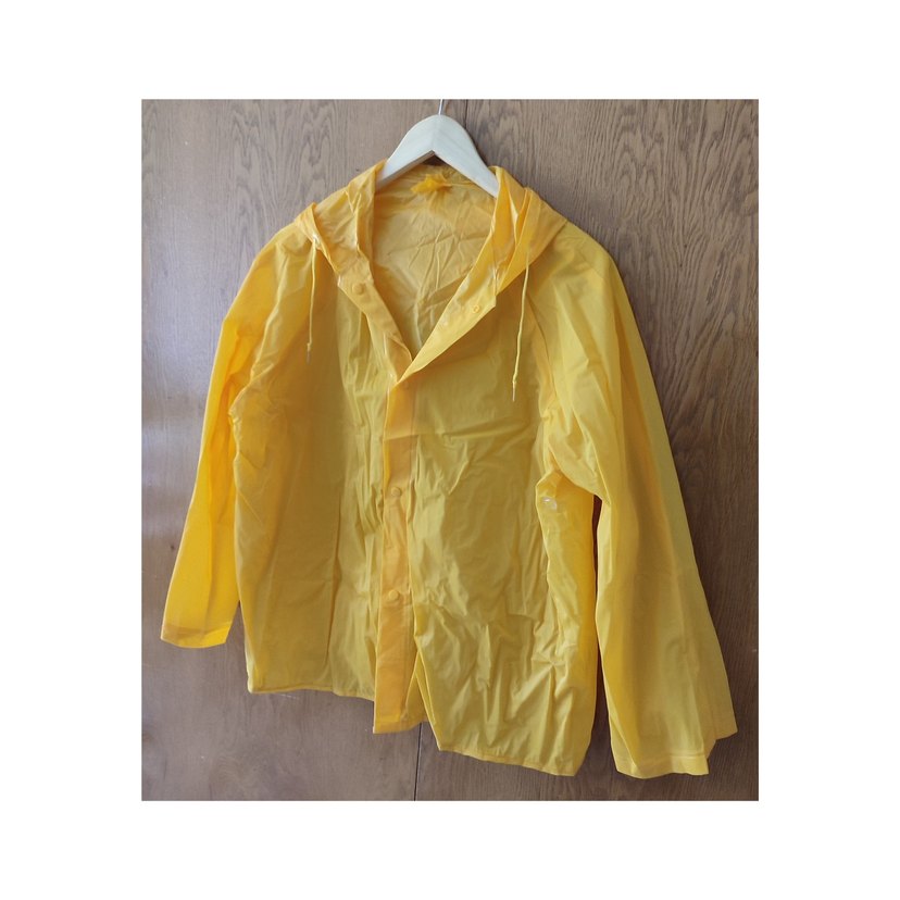 Sarı Midi Düğmeli Kadın Yağmurluk - Görsel 3