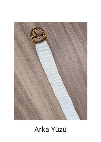 Beyaz Örgü Çocuk Kemer - Görsel 6