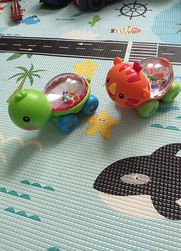 Fisher Price Sevimli kaplan ve kaplumbağa. Fisher price