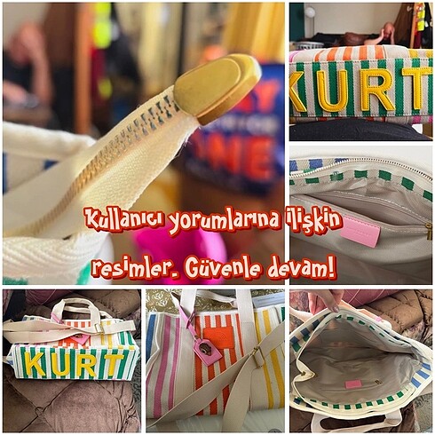 Kurt Geiger KURT GEIGER ÇiZGİLİ ÇANTA . TARZINIZI YANSITIN ! ithal ürün