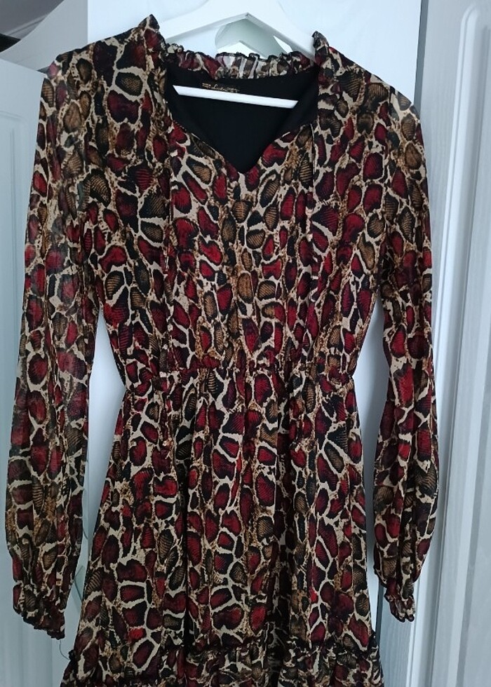 Şifon elbise - Görsel 3