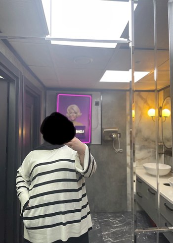 Uzun Kollu Çizgili Kadın Triko - Görsel 7