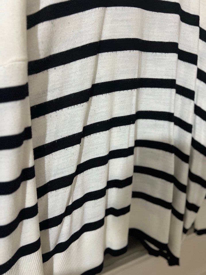 Uzun Kollu Çizgili Kadın Triko - Görsel 3