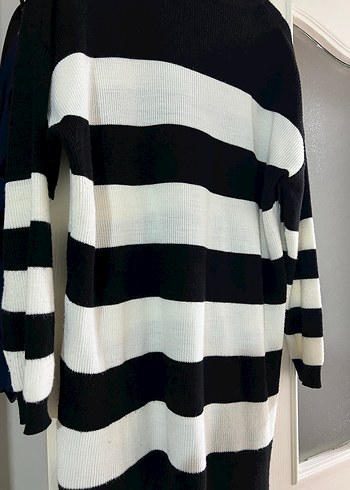 Çizgili Kadın Triko Kazak - Görsel 6