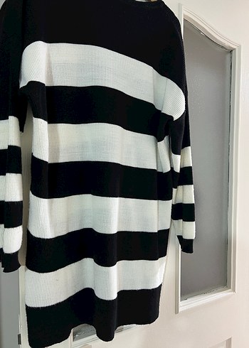 Çizgili Kadın Triko Kazak - Görsel 5