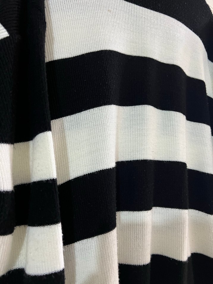 Çizgili Kadın Triko Kazak - Görsel 3