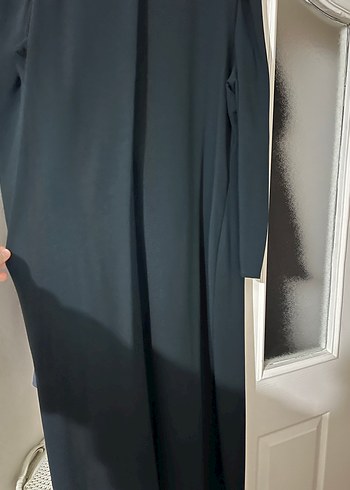 Drapeli İşlemeli Siyah Uzun Kollu abiye - Görsel 6