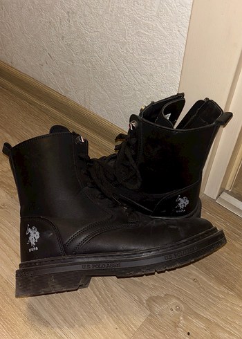 38 Beden siyah Renk Siyah Bağcıklı Rock Punk Tarzı Kadın Çizme