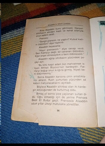  Beden ALAADİN'İN SİHİRLİ LAMBASI OKUMA KİTAPI 