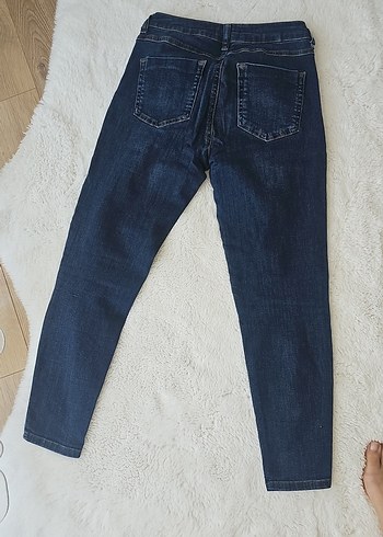 xs Beden Kadın Lacivert Normal Kesim Denim Jean