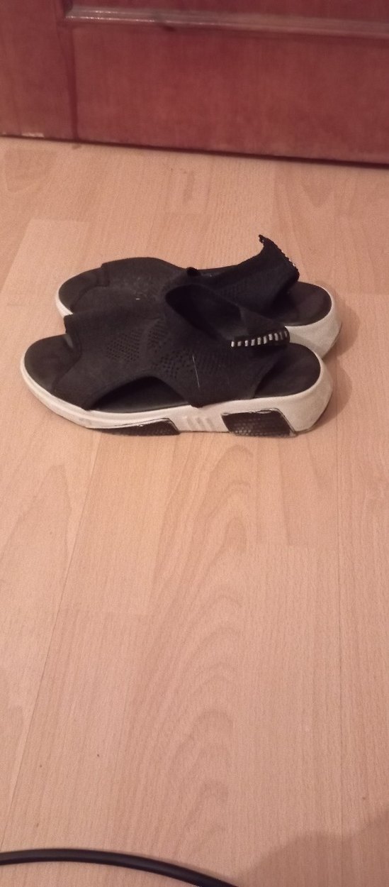 Kadın Siyah Spor Sandalet Velcro - Görsel 3