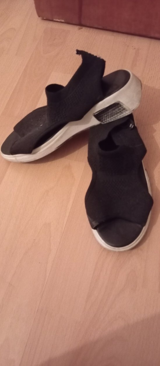 Kadın Siyah Spor Sandalet Velcro - Görsel 2