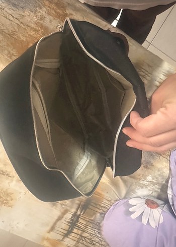 Beden Siyah Baskılı anne bebek Sırt Çantası